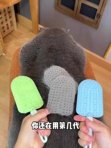 宠物按摩梳猫咪浮毛梳宠物刷毛刮毛器双面可悬挂宠物梳子除毛通用Pet massage comb cat floating hair comb pet brush hair scraper double-sided hanging pet comb universal hair removal tool