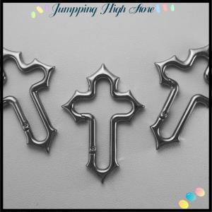 【Jumpping】 พวงกุญแจห่วงคาราบิเนอร์ไขว้ประดับกระเป๋าโลหะผสมสังกะสีของขวัญ