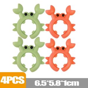 6/1PCS Silicone Spatula Holder Crab Shap Multifunctional Spatula Holder Anti Scalding Overflow Pot Clip Cooking Kitchen utensil storage rack