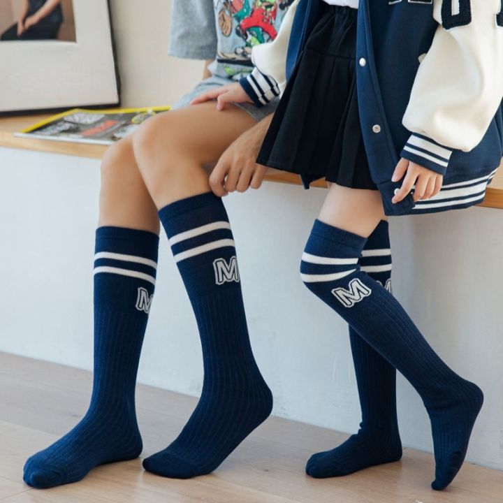[GGDSAA] ♂ 3 Pairs Korean School Girl Socks Cotton Striped Preppy Style
