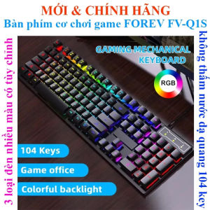 Bàn phím chơi Game có dây Led Rainbow - Keycap BPT - Phím cực êm không có tiếng Xunfox K82 \ FOREV FV-Q1S