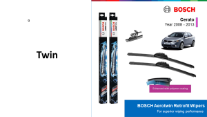 BỘ GẠT MƯA BOSCH AEROTWIN 24" & 20": KIA CERATO ĐỜI XE 2008 ĐẾN 2013