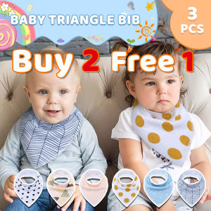 Buy2 Free1! BabyZoom baby Triangle Bib 3pcs Newborn Bibs Saliva Towel Burp Cloth Feeding Band Baby Round Triangle Bib 0-24 Months Random Style New Design Baby Infant Bibs 100% Cotton Newborn Bib Towel Saliva Triangle Scarf 3pcs Cod Free Shipping