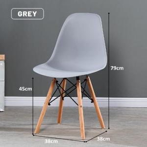 Dining Chair Super High Quality Nordic Style Backrest Chair Casual Comfortable Eames Chair Solid Wood Fabric HomeUse