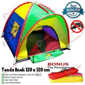 Tenda Anak Ukuran 120 cm / Tenda Mainan Anak / Tenda Camping / Tenda Anak Karakter Tenda Rumah rumahan Anak Anti Nyamuk