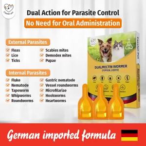 Ready stock 🇲 🇾 CassielAll-in-One Flea Tick and Worm Treatment for Dogs and Cats Kills & Prevents External and Internal Parasites