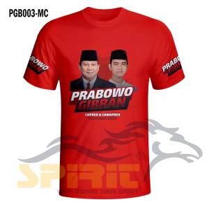 Baju Prabowo Gibran Capres Cawapres 2024 Lengan Pendek Kaos Prabowo Terbaru Katun 24s Premium jumbo