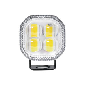 2PCS Motorcycle Mini Driving Light Colorful Modes 4 Led 120W Yellow&White Spotlight