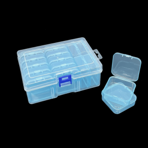 PTK52 14pcs/set with Sorting Compartments Transparent Plastic Storage Box Set Dustproof Multifunctional Jewelry Storage Cases Practical Durable 14pcs Organizer Containers for Jewelry Beads  DIY Accessories