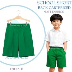 AAF 2026 School Short Uniform Wash and Wear Back Garterized Shorts Colored Matt Fabric