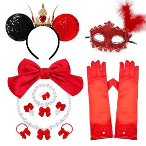 Halloween Queen of Heart Costume Alice in Wonderland Red Queen Cosplay Costume Girl Stage Drama Poker Print Dress Carnive Outfit
