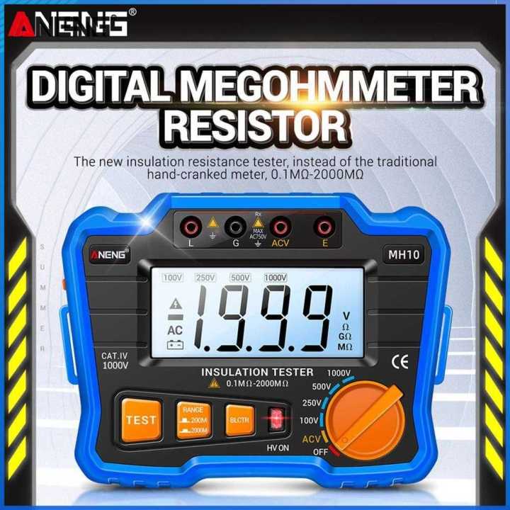 ANENG MH10 Insulation Resistance Tester 100-1000V Tester Megger ...