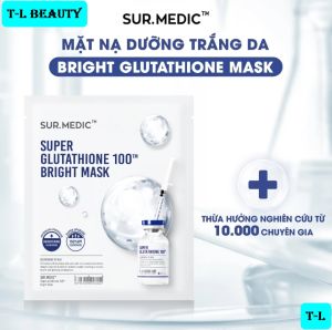 [TEM PHỤ+ VAT] Mặt Nạ Vi Sợi Dưỡng Trắng đều màu Hàn Quốc SUR.MEDIC Super Glutathione 100 Bright Mask