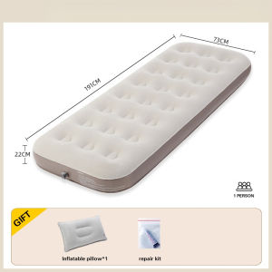 ที่นอนลมพกพาคุณภาพสูงขนาดเดี่ยว/คู่พร้อมปั๊มลมฟรีสำหรับการตั้งแคมป์