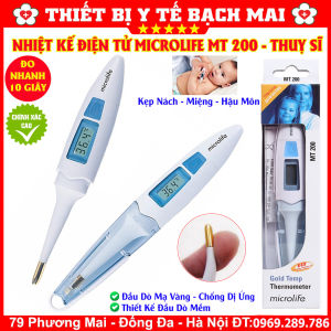 Nhiệt Kế Điện Tử Microlife MT200 Thuỵ Sỹ - Đo Nhanh 10 Giây - Chính Xác Cao - Đầu Đo Mạ Vàng