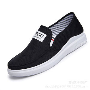 Sepatu Sport Canvas Slip On Kanvas Casual Pria Wanita Biru
