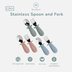 BenBen Premium Stainless Steel Spoon and Fork set with Case