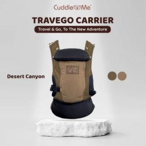 CuddleMe TraveGo Carrier SSC M-Shape Gendongan Traveling Bayi Compact NewBorn Toodler Waterproof