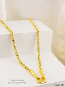 สร้อยคองานหุ้มผิวทองคำแท้ 24k หนาพิเศษ งานพรีเมียม ไม่ลอกไม่ดำ