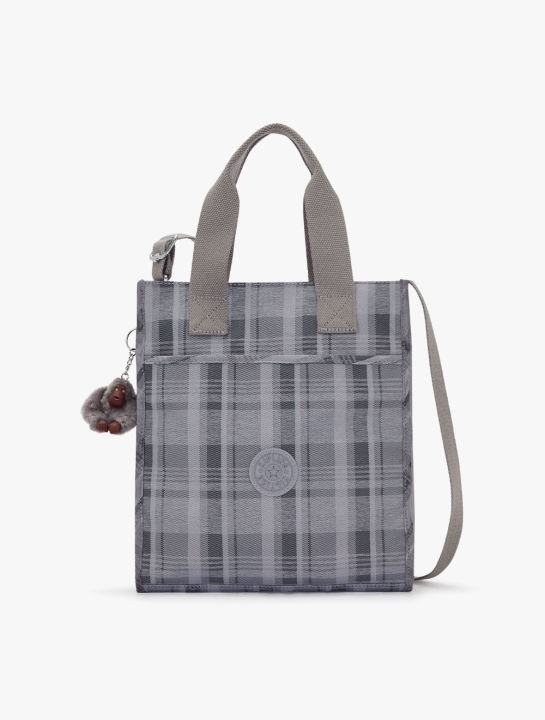 KIPLING Tote Bags INARA M Soft Plaid Grey Lazada Indonesia