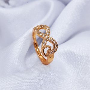 Jewelry Cincin Elegant Fashion Terbaru Fuji Wanita Korea Anti Karat Lapis Emas 24K Gold Mewah Aksesoris