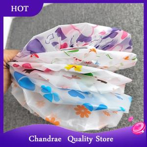 [Chandrae] Bashroom Shower Waterproof Cap Thicken Elastic Bath Hat Bathing Cap For Women Hair Salon Bashroom Supplies Women Shower Caps