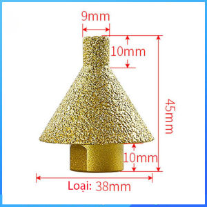 Mũi khoan kim cương hình nón Mũi khoan tạo lỗ gạch men rễ ràng tiện lợi.