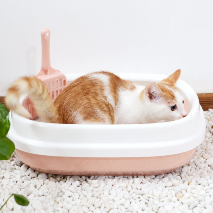 Cat Litter Box With Scoop Kitten Litter Box Cat Toilet Deodorization