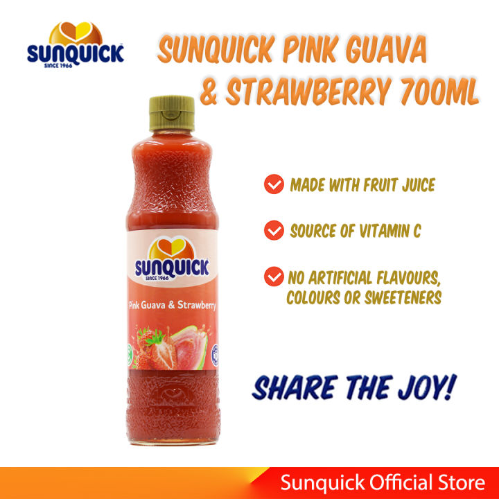 Sunquick Pink Guava And Strawberry Juice Concentrate 700ml 