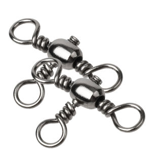 MISS SONG 50 ชิ้น ตัวแยกสัญญาณ 3 ทาง แหวนหมุน กลิ้งแหวนแข็ง ขั้วต่อสายเบ็ด ตกปลาหมุน