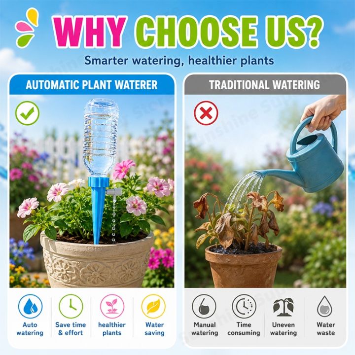 Adjustable Self Watering Kits Automatic Plant Water Dropper Drip Spikes ...