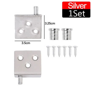 2/4Sets Invisible Cabinet Door Hinges Stainless Steel Rotation Shaft L-shaped Corner Code Cupboard Concealed Upper Lower Hinge