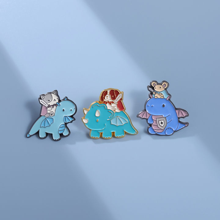 Khủng long ngộ nghĩnh Men Pins Ghim Cài hình động vật Dễ Thương Con Chó ...