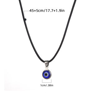 【♡Lovely girls house♡】ของขวัญเครื่องประดับจี้ไหปลาร้าโซ่ดวงตาปีศาจนำโชคสำหรับผู้หญิงสร้อยคอตาปีศาจแห่งความสุข