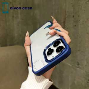 Hard Case Titanium Chrome Metallic Clear For IPHONE 15 15PRO 15PROMAX 14 14PRO 14PROMAX 13 13PRO 13PROMAX EC-009