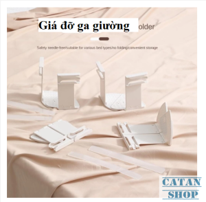 Bộ 4 Giá Đỡ Ga Trải Giường Cố Định 4 Góc – Ngủ Ngon Không Lo Xô Lệch - Giữ Ga Căng Phẳng Gọn Gàng Mỗi Ngày GD900-4KhayBocGa-GG