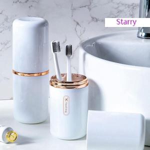 Starry Travel Portable Toothbrush Cup Bathroom Toothpaste Holder Storage Case Box Organizer Travel Toiletries Storage Cup New Creative