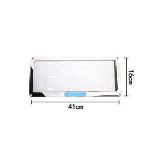 1Set Universal Car License Plate Holder Stainless Steel Car Plate Frame Acrylic Car Plate Cover