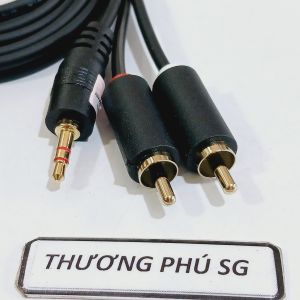 Cáp loa 1 ra 2 (Đầu 3.5 ly ra 2 AV) / Cáp dài 1.5m - 3m - 5m