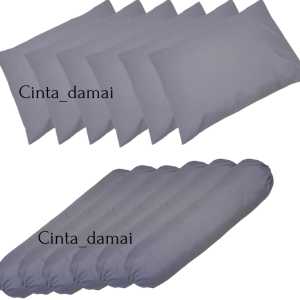 paket sarung bantal dan guling murah dewasa 1set bahan katun polymicro adem untuk tidur motif polos karakter anak