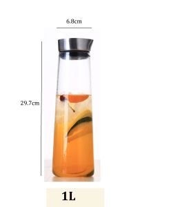 (HOT-ẢNH THẬT) Bình detox cao 1.4L - Bình nước TỰ RÓT thủy tinh chịu nhiệt cao cấp Borosilicate k chì hàng xuất Âu