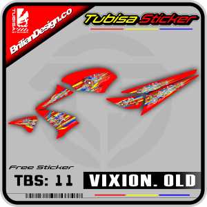 Sticker Striping Variasi Vixion Lama/Old - Stiker Striping Variasi Motor Vixion Lama/Old. TBS.11