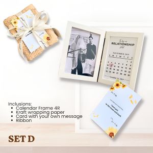 Customized Double Photo Frame Booktype Calendar Photo Frame with Box and Fairy Lights Anniversary Gift Valentines Gift Monthsary Gift Birthday Gift Christmas Gift Surprise Gift Happy Fathers Day Gift Happy Mothers Day Gift Personalized Photo Frame Gift