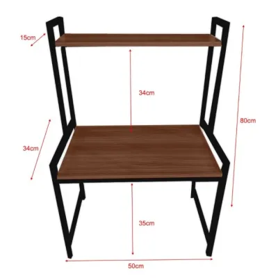 ชั้นวางไมโครเวฟ 2 ชั้น ขนาด 34*50*80ซม. สามารถวางไมโครเวฟได้ 2 เครื่อง Microwave Shelf