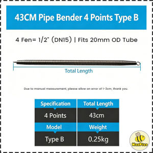MaxPlus 43/46cm Spring Pipe PVC Pipe Conduit Bender for PVC Pipe Manual Tube Bending Tool 1Pcs
