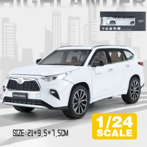 LEO 1:24 Toyota Highlander SUV Metal Diecast Alloy Toy Car Model Trucks For Boys Children Kids Toys Vehicles Hobbies Collection