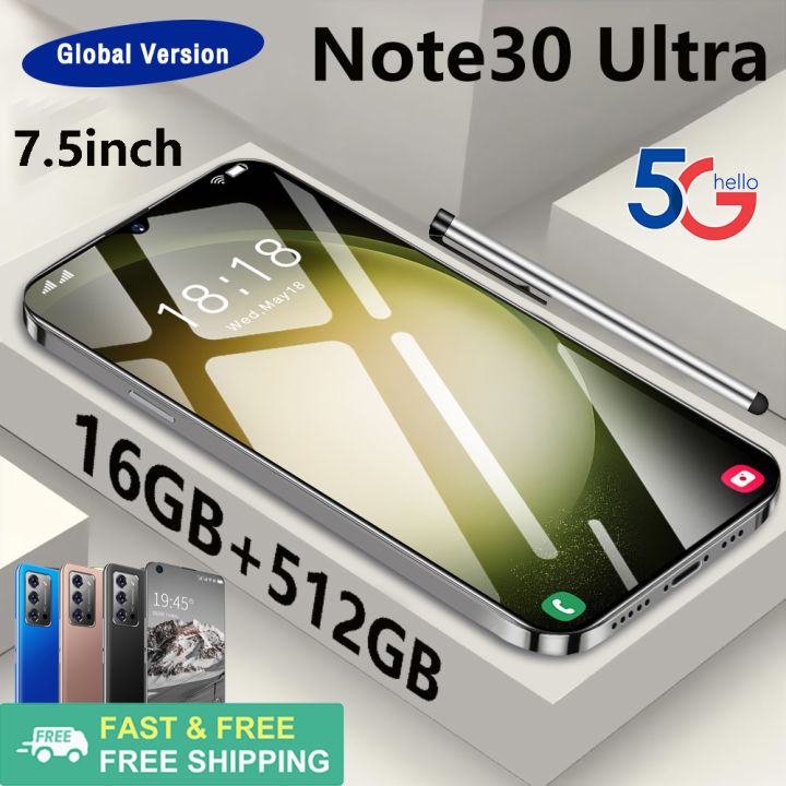 Galaxy Note30 Ultra 7.5inch Full Screen Cellphone Original Big Sale