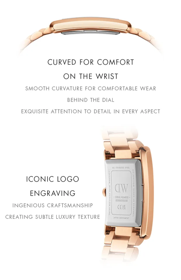 years warranty] Daniel Wellington Bound 32x22mm 3-link Rose Gold