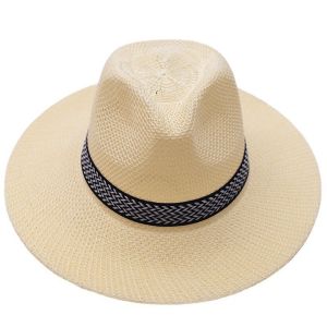MUQZI Cool Fashion Bohemia Style Dad Bowler Hat Male Female Panama Hat Middle-aged Men Straw Hat Old Man Sun Hat Solid Color
