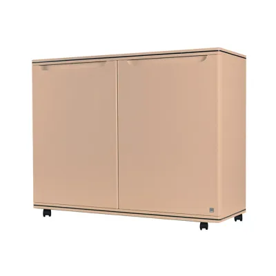 [ จัดส่งพร้อมประกอบ ] HomePro ตู้วางรองเท้า 4 ชั้น สีเคิร์ฟ-ครีม แซนด์ แบรนด์ KING